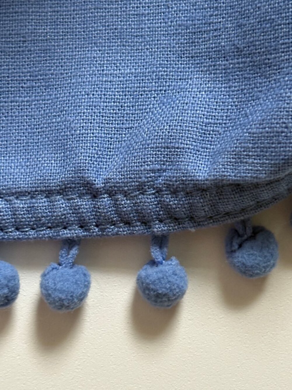 J Crew Pom Pom Shorts Pull On Linen Cotton Blend Blue 2.5 inch inseam - Picture 11 of 15